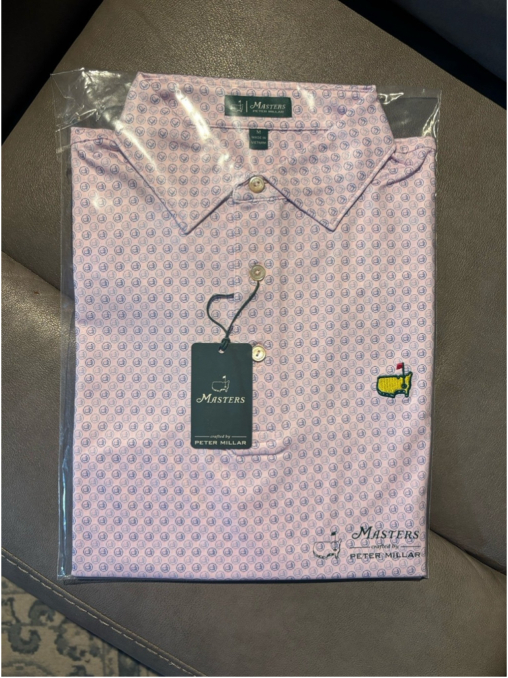 NEW 2026 MASTERS GOLF TOURNAMENT AUGUSTA NATIONAL PETER MILLAR POLO SHIRT SIZE M